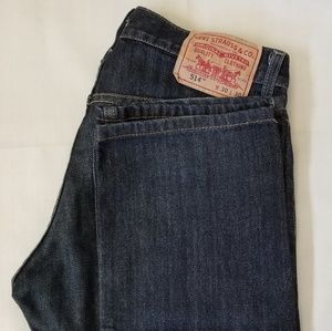 Levi's 514 Slim Straight Fit Mens 30x30 Dark Wash